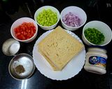 A picture of step 1 of Cream Cheese Vegetable. Sandwich.