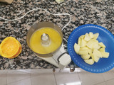 Molls amb crema de galeres i taronja