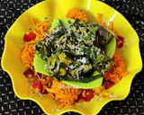 A picture of step 12 of Stir Fry Alu vadi(Arbi leaves,Patra).