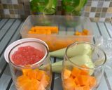 Foto langkah ke 9 dari resep Creamy Matcha with Mango Pudding.