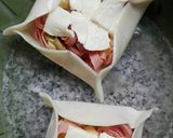 Foto del paso 4 de la receta: Canastitas de jamón y queso (al microondas)