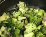 A picture of step 5 of Cream of Broccoli Spinach and Walnut Soup.