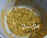 A picture of step 1 of Malabar Spinach Fritters.