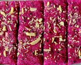 A picture of step 4 of Red Dragon Fruit Coconut Burfi.