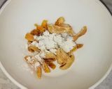 A picture of step 4 of Amaranth (Rajgira) cake with apricots & orange zest.