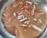 A picture of step 6 of Atta ka halwa.