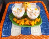 A picture of step 1 of Keshar Mango Lassi.