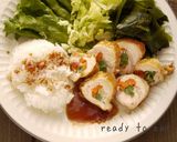 A picture of step 8 of Teriyaki Chicken Rolls with Chicken Breast and Golden Sauce.