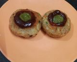 A picture of step 3 of Aloo Tikki Chaat.