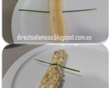 Foto del paso 3 de la receta: Espárragos rellenos de salmón ahumado