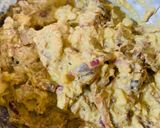 A picture of step 2 of Kadali Fula Bhaja (Banana Flower fry).