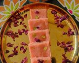 A picture of step 7 of Rose Coconut Burfi.