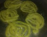 A picture of step 7 of Jalebi with hot milk.