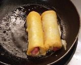 รูปขั้นตอนการทำที่ 4 ของ ขนมปังม้วนแฮมไก่
