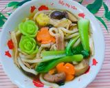 Hình bước làm 3 của món Mì Udon Gà Và Nấm Đông Cô