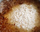 A picture of step 3 of Tarka rice.