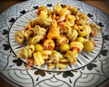 Foto del paso 3 de la receta: Trottole tricolore picante con bonito y alcaparras