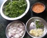 Shaak bhaji (spinach dal tadka) recipe step 1 photo