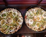 عکس مرحله 3 از دستور پیتزا قارچ و گوشت 🍕
