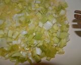 A picture of step 2 of Zucchini Tortilla with Leeks and Manchego Cheese.