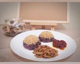 Foto langkah ke 5 dari resep Ketan/Songkolo BAGADANG - MKS + Sambel Terasi.