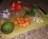 A picture of step 1 of Chilli chutney aka pilipili ya kukaanga.