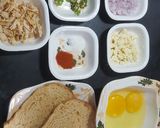 A picture of step 1 of Egg Sandwich with Chicken n Cheese !.