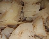 A picture of step 1 of Aloo chaat.
