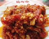 Hình bước làm 4 của món Bún thịt nướng xiên que