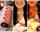 Foto langkah ke 12 dari resep PINKY BLACKFOREST ROLL untuk Ulang Tahun Mama Tercinta ;).