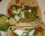 A picture of step 4 of Chicken Tacos Al Pastor Style.