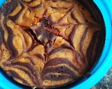 A picture of step 3 of Zebra cake.