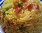 Foto del paso 4 de la receta: Timbal de arroz con mix de vegetales y cúrcuma 🥕🌽☘️🎊🌰🌶️🧄🫑