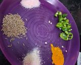 A picture of step 2 of Bhindi kadhi.