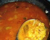 A picture of step 4 of Leftover sambhar with torai and kaddu / lukki.