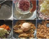 A picture of step 3 of Chicken Momo Recipe without steamer without bamboo basket.