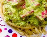 Foto del paso 7 de la receta: TALLARINES CON CREMA VERDE Y KANI KAMA 🤩🍜💯