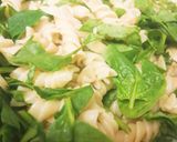 A picture of step 1 of Cheesy chicken pasta bake.