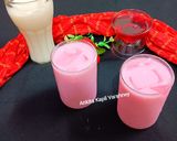 A picture of step 3 of Rose Milk.