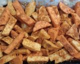 Foto del paso 4 de la receta: Boniatos y Papas rebozados, al horno con pollo (apto hipertensos)