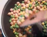 A picture of step 3 of Roasted peas and corn salad.