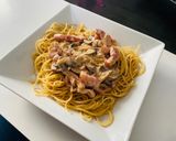 Une image de l'étape 4 de Pâtes carbo gourmandes à ma façon.