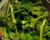 A picture of step 1 of Favorite Way to Eat Komatsuna: Garlic Salt Stir-Fry.