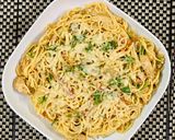 A picture of step 7 of Creamy One Pot Chicken Fajita with Noodles.