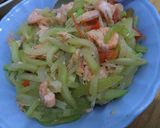 Foto langkah ke 3 dari resep Oseng udang labu siam.