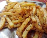 A picture of step 1 of Potato fries style chaat.