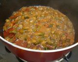 A picture of step 9 of Bhindi curry/ladies finger curry.