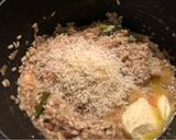A picture of step 10 of King Prawn, asparagus, and porcini mushroom risotto.