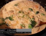 焗烤鮭魚蘑菇奶油白醬義大利麵的食譜步驟5照片