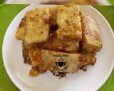 A picture of step 3 of Fried golden yam with egg.